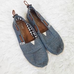 Toms Big Kids chambray bimini shoes